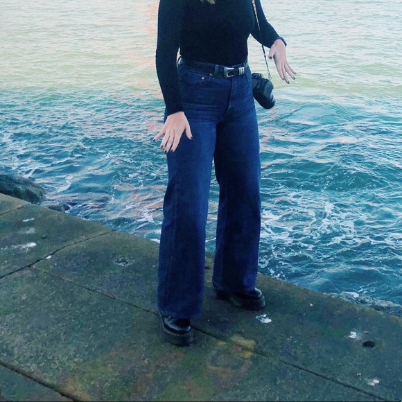 Levi's Ribcage Straight Jeans - 30x32 - Dark Blue Denim - Picture 3 of 4